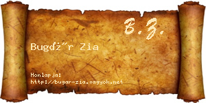 Bugár Zia névjegykártya